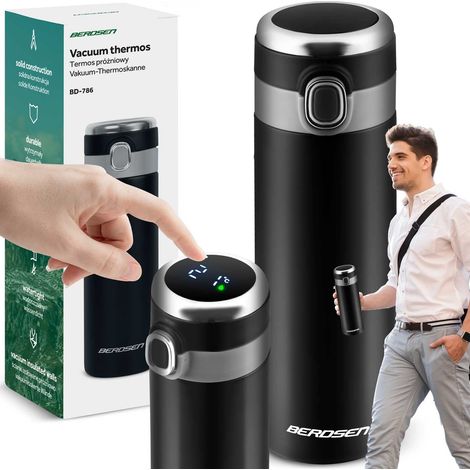 Vakuum thermoskanne 450 ml bd 786 schwarz