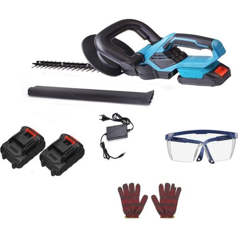 Taille-haie Taille-haie sans Fil Double Action Scie à élaguer Cutter Poignée rotative Outil de Jardin (Color : 2Batteries, Size : W) (1/5)