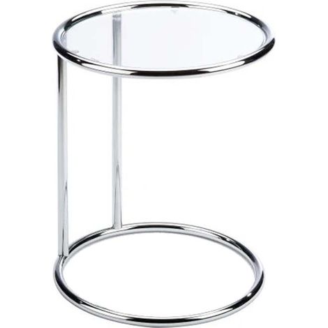 Bout de canapé en métal plateau en verre Side (1/3)