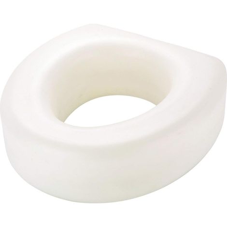 Réhausseur de toilettes universel 15 cm, siège de wc surélevé en polyéthylène basse densité et caoutchouc nitrile, confort et sécurité pour seniors et pmr, blanc, 39 x 38 x 15 cm (1/5)