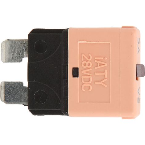 Fusible à lame 5A avec réarmement manuel, disjoncteur 28VDC pour véhicules, yachts et navires, protection basse tension, coupe-circuit universel (1/5)