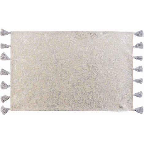 Tapis Déco Imprimé "Solea" 60x90cm Argent (1/3)