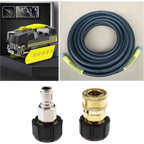adattatori per tubo flessibile per idropulitrice ad alta pressione, da filettatura femmina a raccordo rapido maschio da 3/8" e da raccordo rapido femmina da 3/8" a raccordo femmina M22 da 14 mm (1/4)