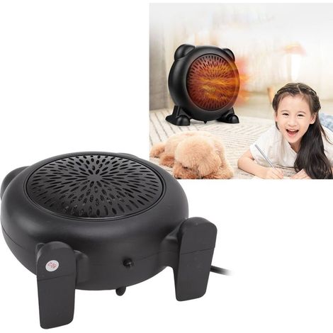 Tragbare elektrische Heizung, Mini-Tischheizung, Ventilator für den Innenbereich, schwarz (1/5)