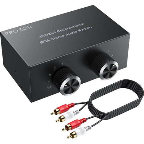Commutateur Audio Bidirectionnel 4x2/2x4 - sans Alimentation (1/5)