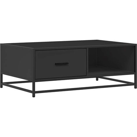 Maison Exclusive - Tavolino Salotto Nero 90x57x35 cm in Truciolato e Metallo