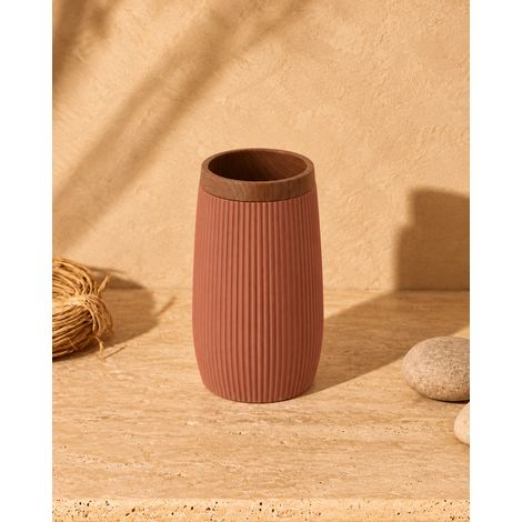 Portaspazzolino in plastica terracotta London (1/2)