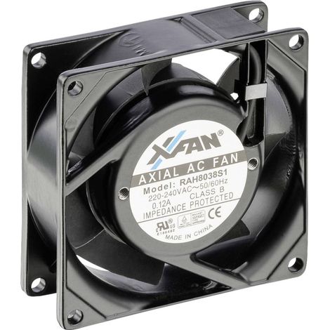 X-Fan RAH8038S1 Ventilateur axial 230 V/AC 36 m³/h (L x l x H) 80 x 80 x 38 mm S87319 (1/2)