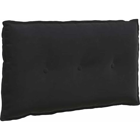 Back Pillow Black 80 x 50 cm Corduroy Fabric vidaXL