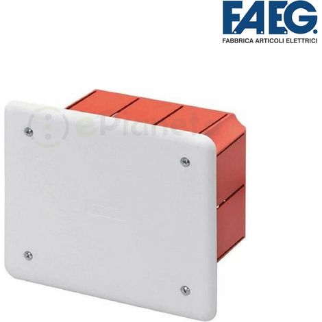Scatola cassetta di derivazione 92X92X45 mm da incasso con coperchio quadrata per collegamenti elettrici