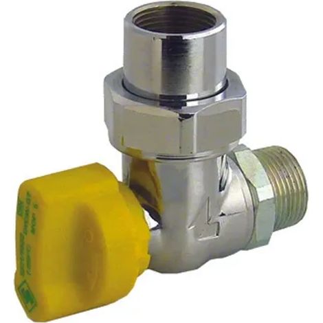 Seppelfricke SEPP Gas Gasgeräte-Eckkugelhahn verchromt a/i R1"xRp1" (DN25) Cr Typ 5522, 0029485