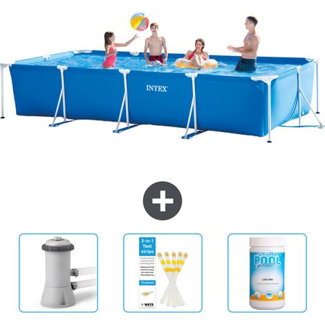 Intex Piscine Tubulaire Rectangulaire - 450x220x84 cm - 4-pièces SCB73