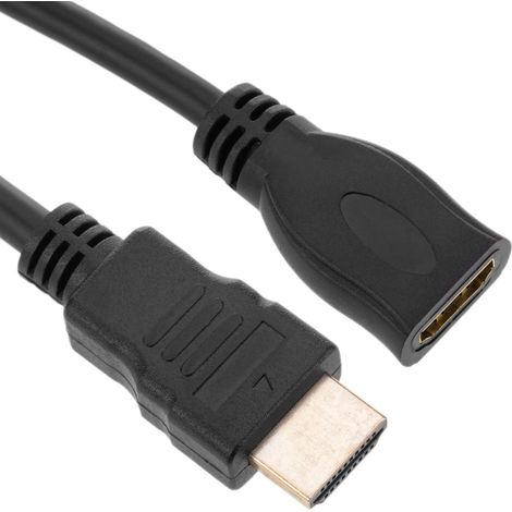 BeMatik - Cable HDMI 1.4 tipo A de macho a hembra de 20cm