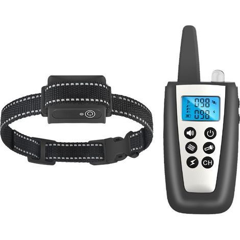 Collier d'éducation anti-aboiement rechargeable — Fonctions : son, vibration et correction électrostatique (1/2)