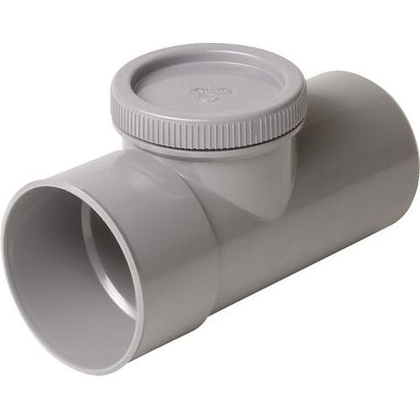 Té de visite avec bouchon PVC MF Ø100 Nicoll -NF-
