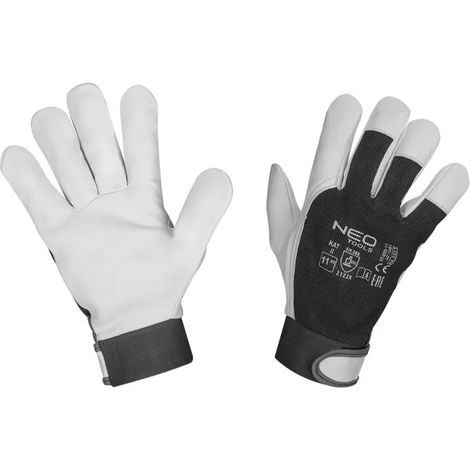 Gants de travail, 2121X, cuir de chèvre, velcro, taille 11, CE (1/3)