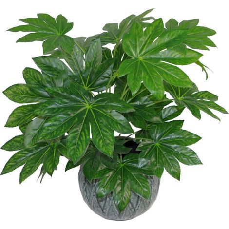 60cm Leaf Design UK Realistic Large Artificial Foliage Plant with Pot
