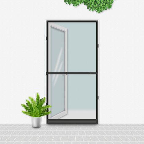 Porte Moustiquaire 100x215 cm Noir