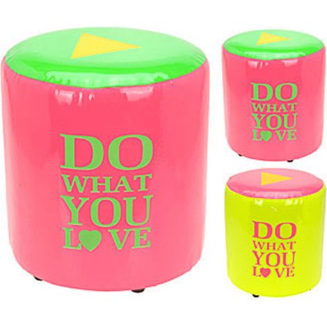 PUF NEON 31x31x33 CM 2 COLORES