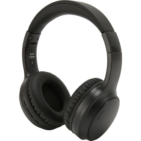 Casque Bluetooth à réduction de bruit active, double mode de lecture, pliable et sans fil, idéal pour les voyages et le bureau (noir). (1/5)