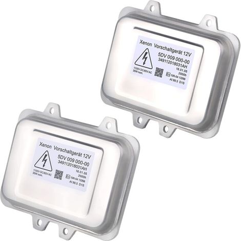 Centralina di ricambio per fari allo xeno HID per 5DV 009 000-00 5DV009000 Compatibile con Cadillac Escalade BMW E60 Town & Country Serie 5 Jaguar Volkswagen Lincoln Chrysler (set di 2) (1/5)