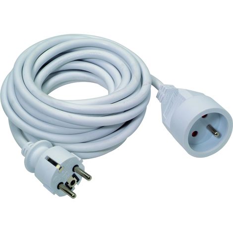 Perfil Extensión eléctrica 10m blanca PVC durable