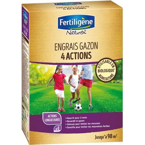 Fertiligene Engrais Gazon 4 Actions 2,45 kg pour Pelouse (1/2)