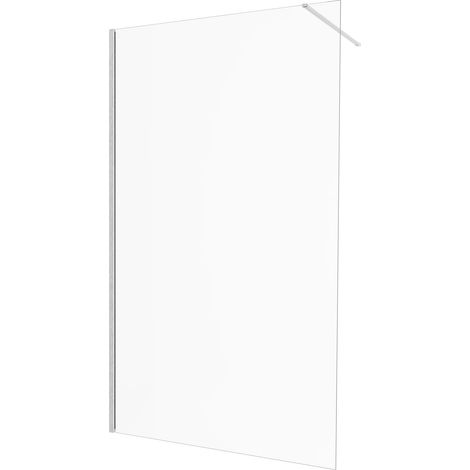KINEDO - Paroi Douche Solo Design - Verre de 6 mm + Profilé Aluminium - Traitée Anti-Calcaire - Fabriquée en France - L.120 cm x H.200 cm - verre transparent + Profilé Inox Brossé (1/5)
