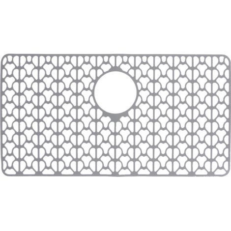 Tapis d'évier de cuisine en Silicone, résistant aux rayures, antidérapant, étanche, réutilisable, multifonction pour la Protection de la vaisselle, gris. (1/5)