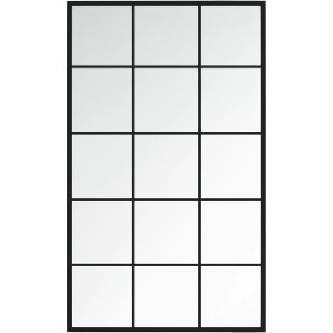 Miroir mural noir 100x60 cm métal