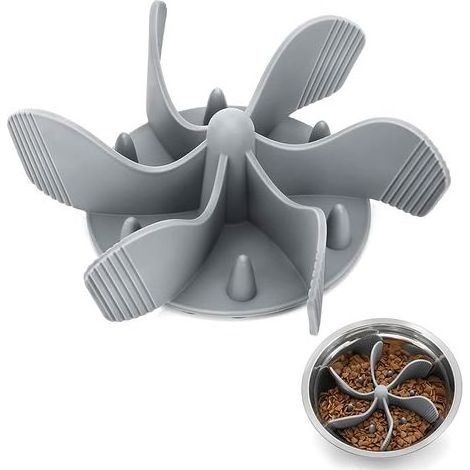 Gamelle Anti Glouton Chien, Accessoire pour Manger Lente pour Gloutons, Séparateur pour Gamelle Céramique/Inoxydable/Verre, Insert pour Bol Chien Grand Petit Taille avec Fond Ventouse Stable (1/5)