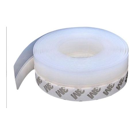 Isolation porte bande d’étanchéité en silicone transparent 100% autocollant, bas de porte isolant anti courant d’air/anti froid, joint de porte/fenê (1/5)