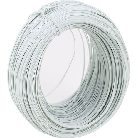 Fil d'attache acier béton armé 100m 0.45 fer galvanisé PVC fil ligature armature extérieur blanc (1/5)