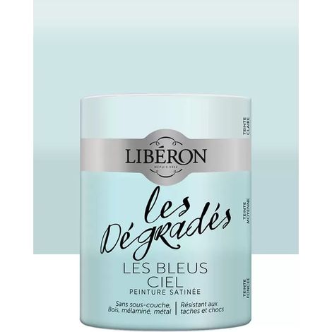 Peinture meuble LIBÉRON 'Les Dégradés' Les Bleus Ciel 0,6 L (1/3)
