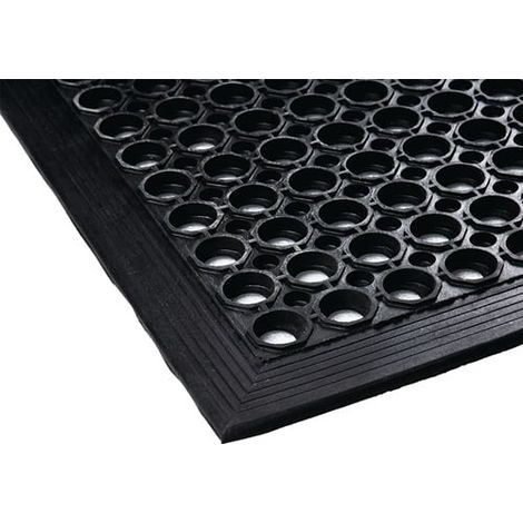 Anti-Ermüdungsmatte B.0,9m L.1,5m D.12mm schwarz NR/SBR o.Gewebeeinlage (1/2)