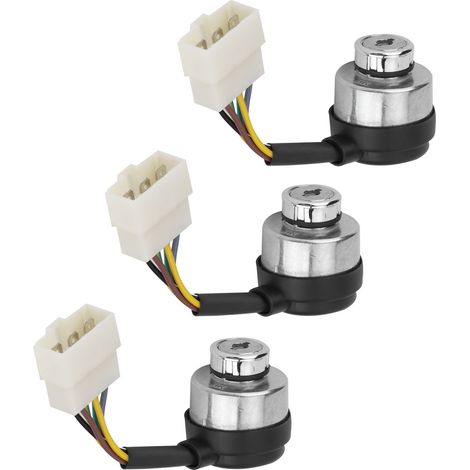 Ensemble de 3 interrupteurs d'allumage à 6 fils avec clé pour groupe électrogène à moteur à essence 188F/GX390/190F/GX420 (1/5)