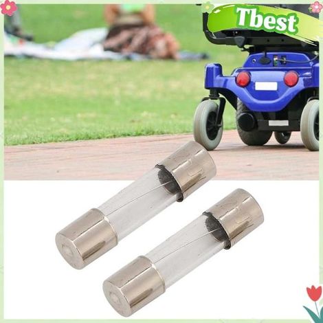 Tbest fusible de scooter électrique Fusible de Scooter de mobilité Tube Transparent Capuchon en Cuivre nickelé manutention elingue (1/5)