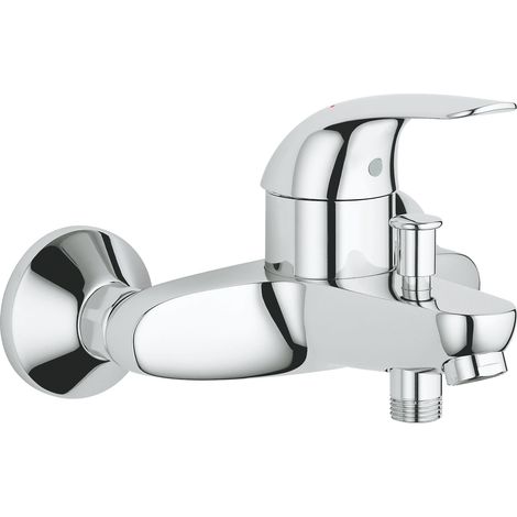 Mitigeur de baignoire monocommande chromé – Finition métal – Levier métallique ergonomique – GROHE SilkMove – 23270000 (1/4)