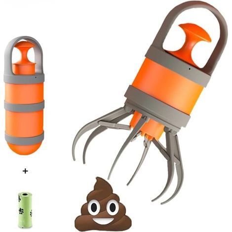 Portable Outdoor Dog Poop Scoop with Disposable Bags, Cat Poop Dispenser (1/5)