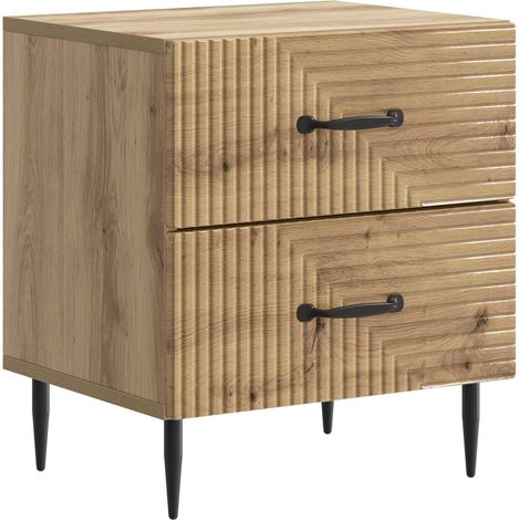 Armadio da Notte Rovere Artigianale 43 x 34,5 x 47,5 cm vidaXL