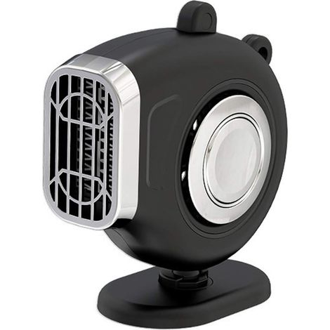 Ventilateur de Dégivrage de Chauffage de Voiture 3 en 1 12V 150W, Chauffage Automatique Portable et Désembuage pour Pare-brise avec Base Réglable, Chauffage Rapide en Plastique (BLACK) (1/4)