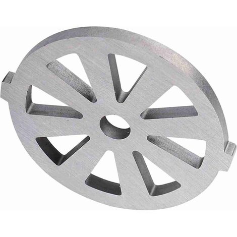 Plaque à Disques et Couteau pour Moulin à Viande - Alloy Argent - 53x57mm - Diamètre Trou 7mm (1/5)