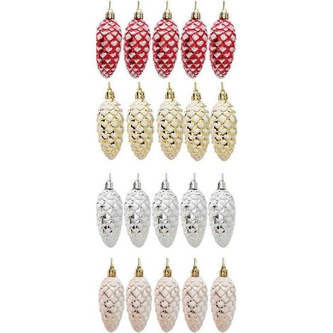 20 Stück Weihnachtskugeln aus Tannenzapfen als Christbaumschmuck