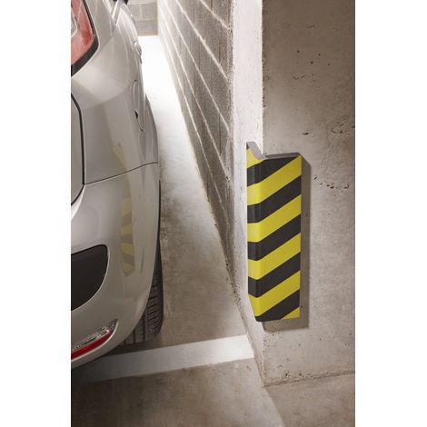 Mottez – Mousse de protection d'angle XXL A099S – Adhésif double face intégral – Longueur 50cm – Angle 12,5 x 12,5cm – Jaune et noir