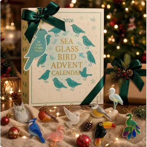 New Christmas Advent Calendar 2026 - Sea Glass Birds' Arrival Calendar - 3D