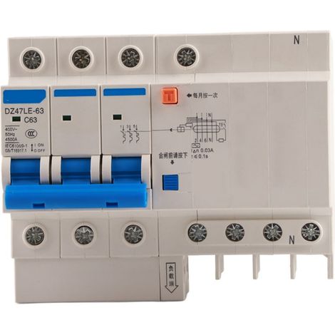Disjoncteur Différentiel Résiduel DZ47LE-32 2P N C32 230V 32A 30mA (1/5)