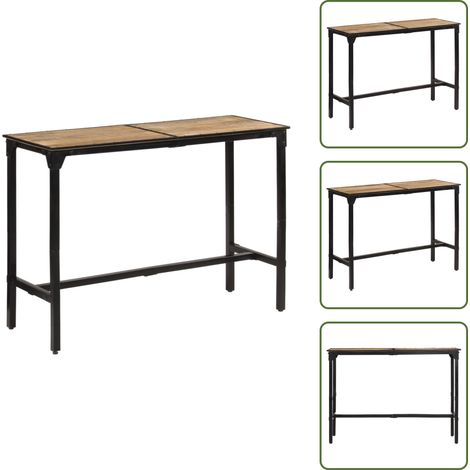Bartisch 150x55x107 cm Raues Massivholz Mango - Bartisch - Mangoholz - Essbereich - Kücheninsel - Wohnzimmer (1/5)