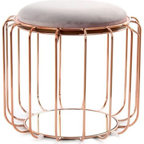 Pouf & Table d'Appoint "Comfortable" 50cm Violet Clair & Rose (1/3)