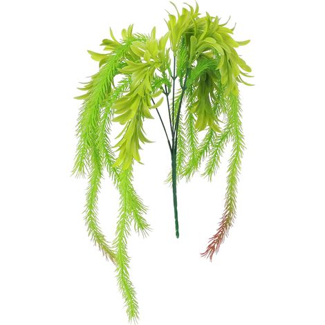 Gazon artificiel en plastique, plantes aériennes, fausse herbe, plantes artificielles, décoration murale DIY rouge (1/5)