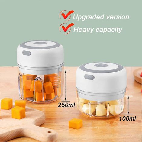 Hachoir de cuisine électrique 250 ml pour légumes pour ail (1/4)